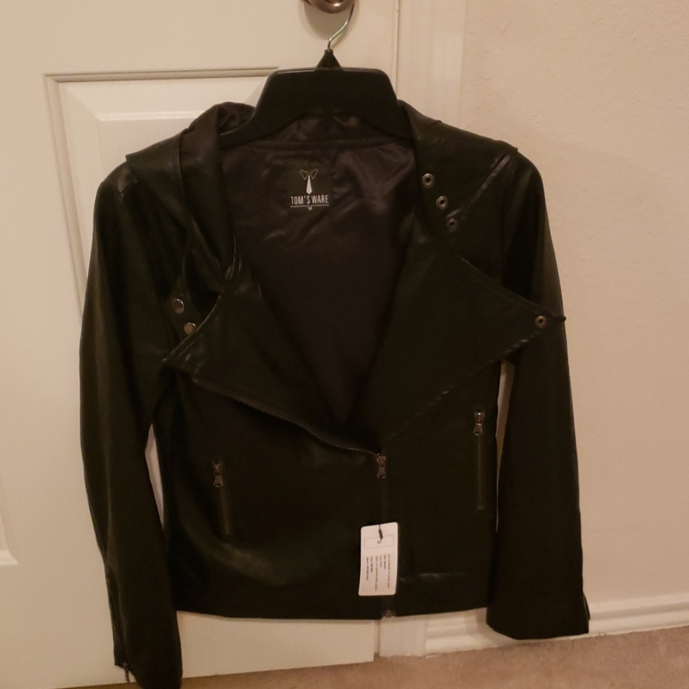 Black leather jacket